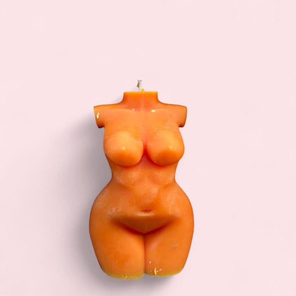Orange Plus Size Goddess Candle/ Venus candle